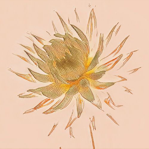 Dahlia - high key - abstract