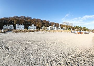 Panorama mit Strandkörben im Ostseebad Binz