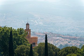 Uitzicht over Barcelona, Spanje van Anouk IJpelaar