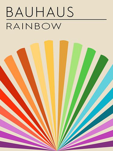 Bauhaus Happy Rainbow – Kleurrijke Geometrische Abstracte Kunst
