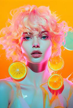 Woman & oranges by Bianca ter Riet