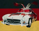 Mercedes 300SL Gullwings uit 1965 voor de Duitse vlag van Jan Keteleer thumbnail