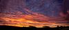 panorama opname van een spectaculaire vuurrode avondlucht boven Leiden van Margriet Hulsker thumbnail