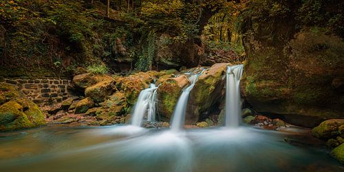 Panorama van de Schiessentümpel waterval