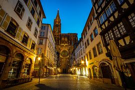 The cathedral of Strasbourg, on a deserted and early morning by Martijn