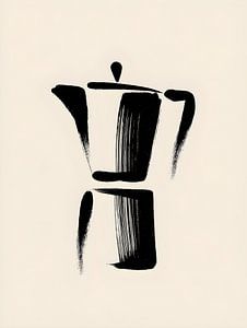 Mokkakanne in minimalistischer Brush-Form