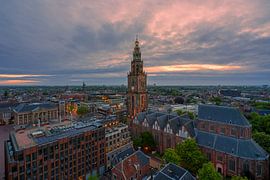 Die Dämmerung bricht über Groningen herein von Henk Meijer Photography