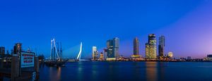 Kop van Zuid avec la super lune (panorama) sur Prachtig Rotterdam