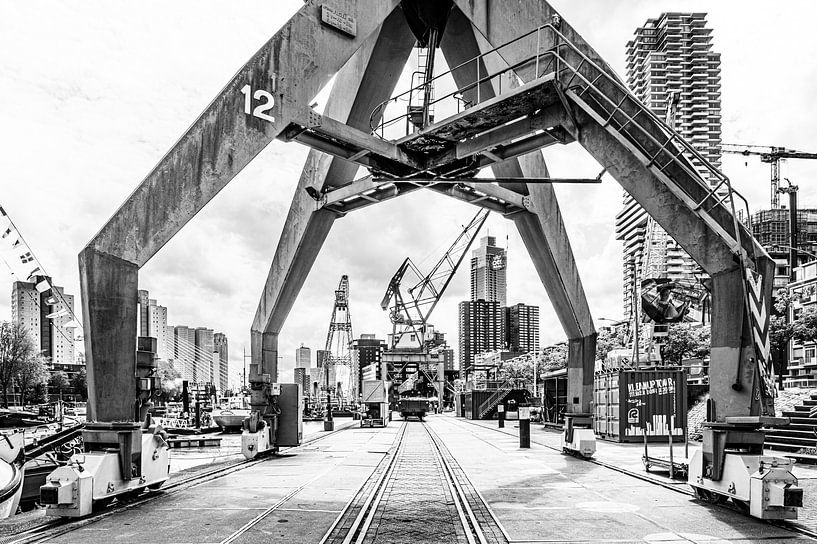 Leuvehaven Rotterdam Schwarz-Weiß-Foto von Kok and Kok