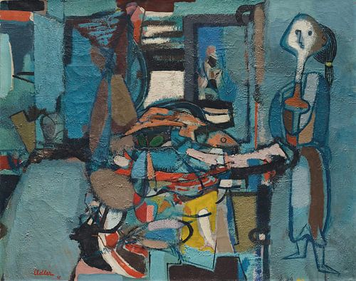 Jankel Adler - The Fishmonger's Wife (La Poissonnière, 1947)