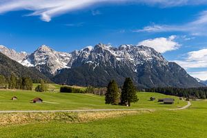 Der Blick aufs Karwendel, Mittenwald, Oberbayern