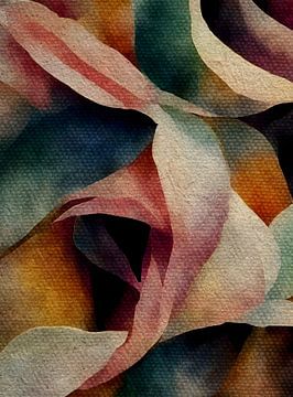 Kleurrijke abstracte bloemen No.02 | The Bohemian Vintage Collection van MadameRuiz