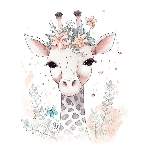 Chambre de bébé girafe par Imagine