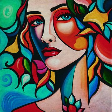 Portraits painted in expressionist style no.27 by Jan Keteleer