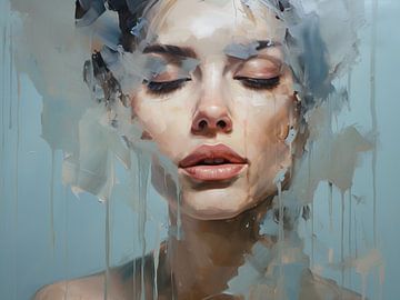 Abstraktes Porträt-Kunstwerk - Moderne Wanddekoration von SPEQ ART