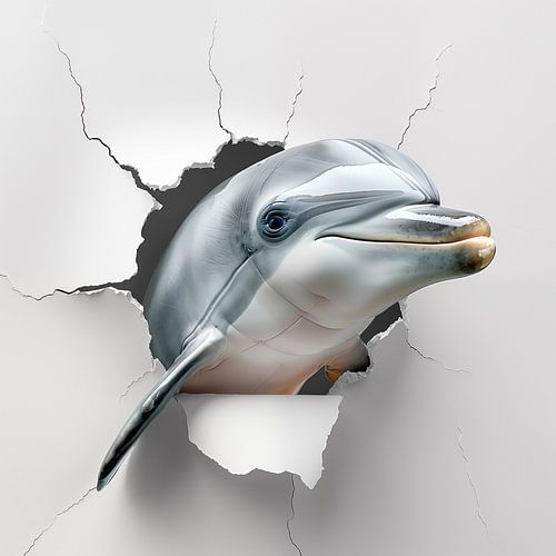 Delfin von der Wand