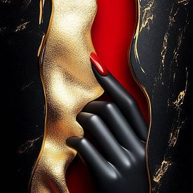 goud - zwart - rood van Gelissen Artworks