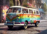 Volkswagen Transporter | Hippie Bus No2 | Abstract Art
