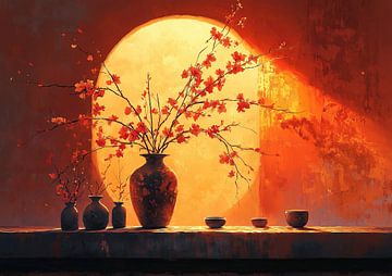 flower still life by Eye catching paintings