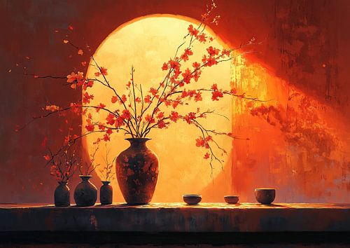 flower still life by Eye catching paintings