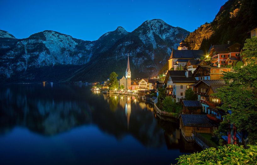 Blaue Stunde Hallstatt von Martin Podt