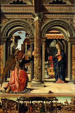 Francesco del Cossa, De aankondiging - 1470-72 van Atelier Liesjes