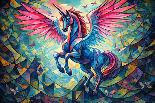 Magic unicorn - abstract