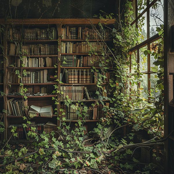 Lost Places: Library by Poster Art Shop