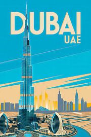Dubai, Vereinigte Arabische Emirate (VAE) von Poster Art Shop