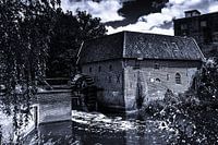 oude watermolen zwart wit