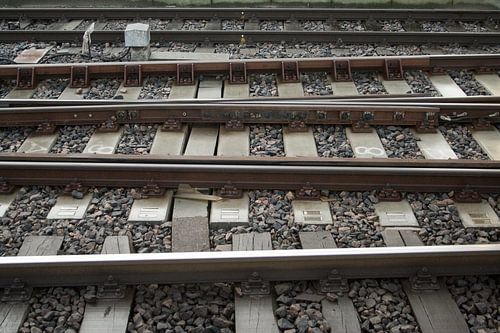 Voies ferrées sur cour de triage