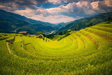 De adembenemende rijstvelden van Mu Cang Chai, Vietnam van Antwan Janssen