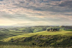 Ländliche Landschaft in Volterra. Toskana, Italien