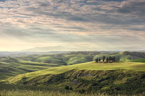Landschap in Volterra. Toscane, Italië