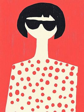 red polka dots and sunglasses by Franka Poulain