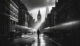 Londen in de ochtend met mist