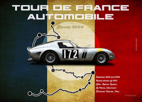 Tour de France Automobile Ferrari 250GTO liggend formaat
