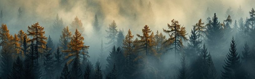 Herbstlicher Bergblick von fernlichtsicht