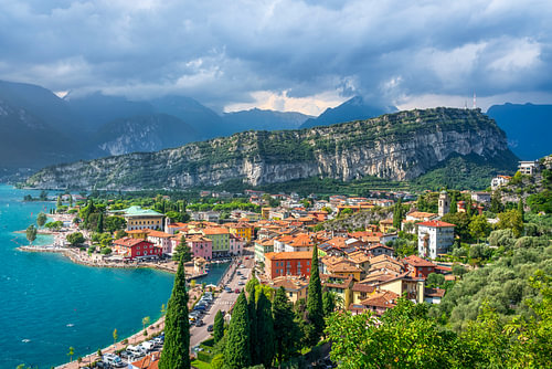 Torbole sul Garda Town Aerial View Lake Garda Trentino
