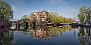 Maisons de canal sur le Brouwersgracht à Amsterdam sur Frans Lemmens