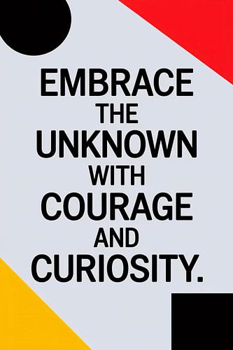 Motiverende poster met geometrische vormen