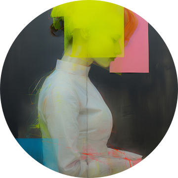 Contemporary art portret in neon van Carla Van Iersel