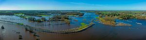 Hochwasser der Vecht bei der Vilsterener Wehranlage