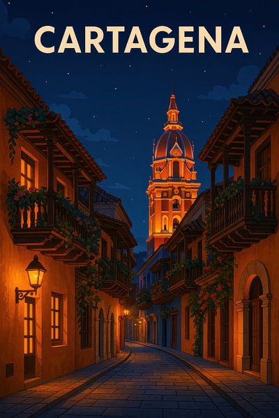 Caribbean city by Poster Art Shop
