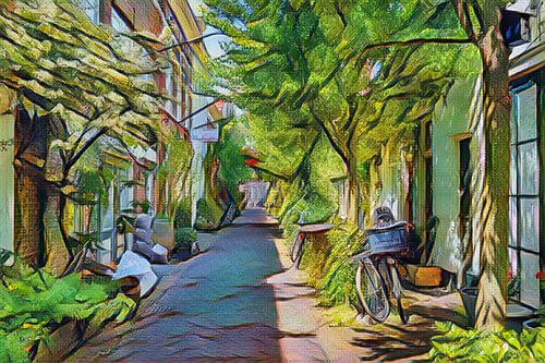 Paysage urbain vert de Haarlem