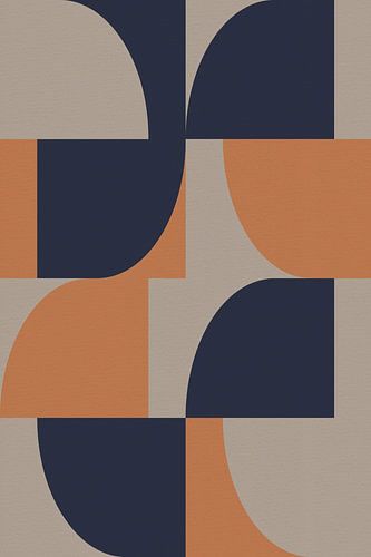 Scandinavische designkunst met geometrische patronen