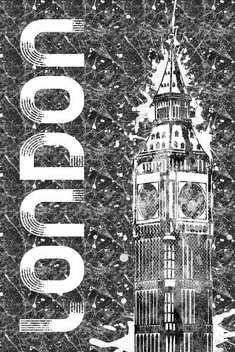 Grafische Kunst LONDEN de Big Ben 