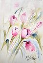 Roze Tulpen van Rita Tielemans Kunst thumbnail
