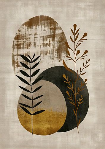 Peinture minimaliste douce sur lin