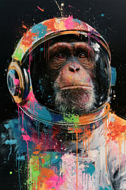 Schimpanse als Astronaut von ARTemberaubend